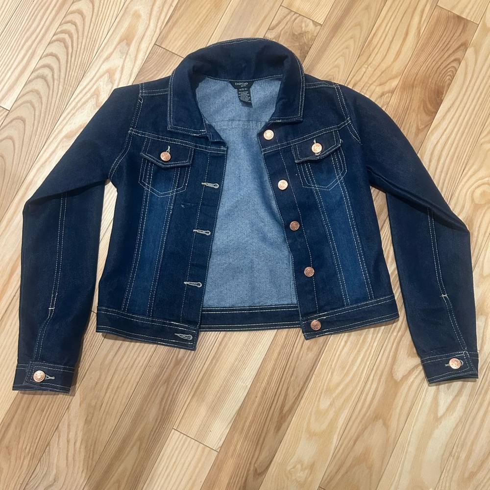 Bebe Girls Blue Denim Jacket